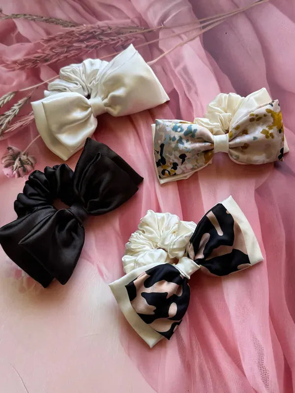 Satin Bow Scrunchies