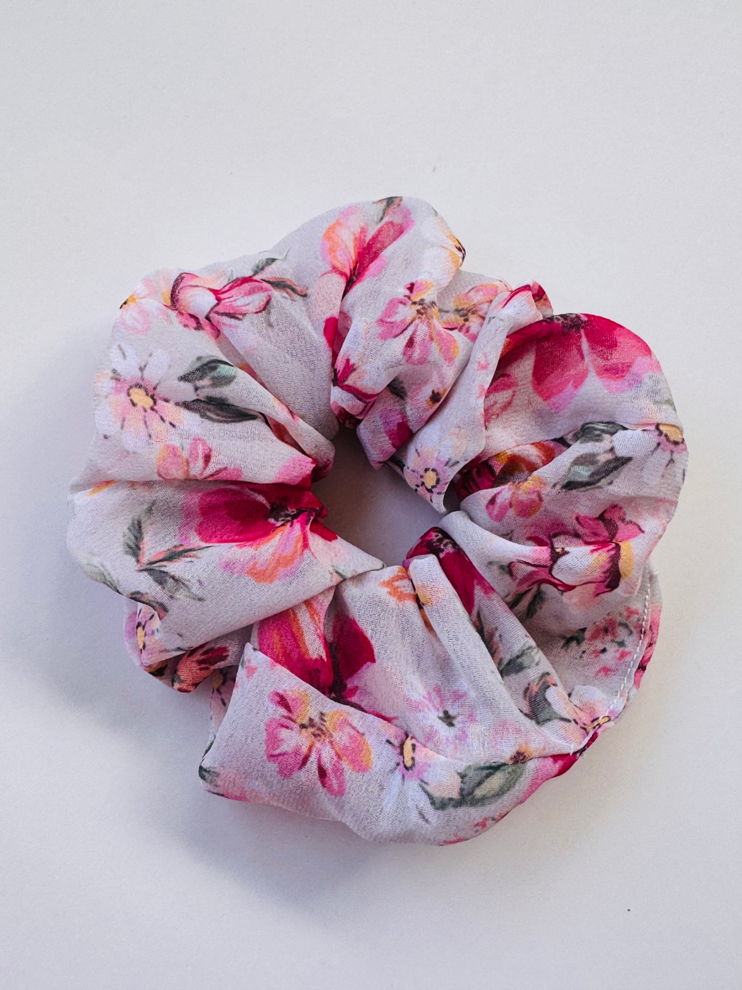 Spring basket- Large size Premium Georgette Scrunchies - pack of 4
