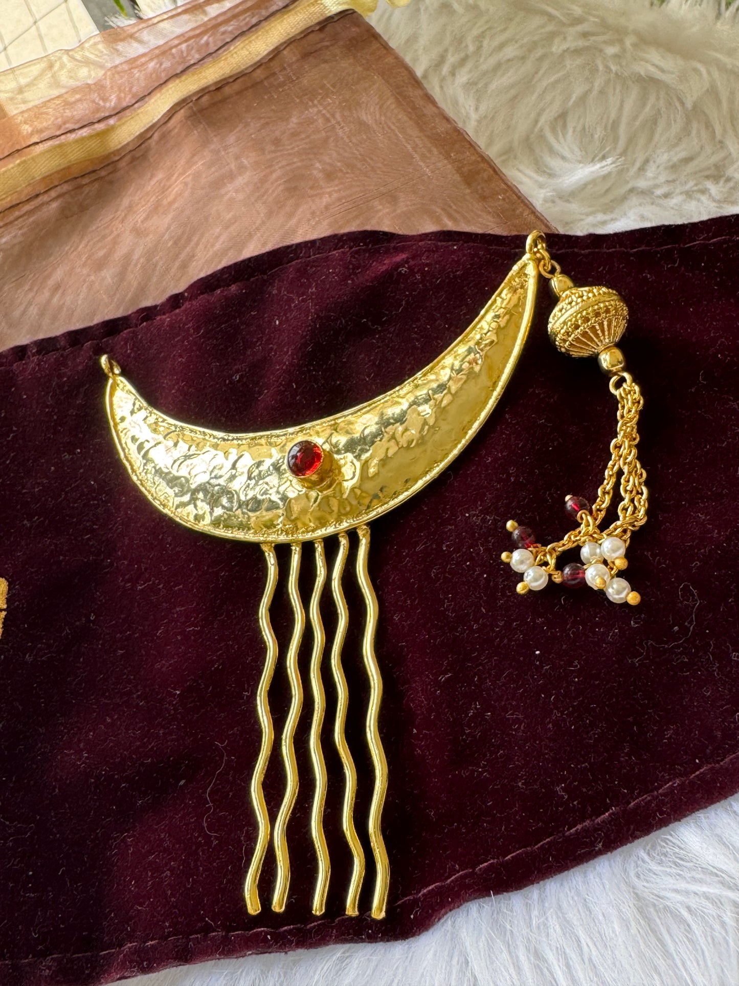 Golden Moon - Hair Pin