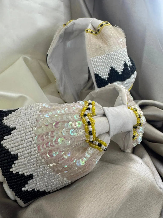 Bows and Bags India | Boho Bling -Luxurious Satin Headband | front view | handmade hair accessories India