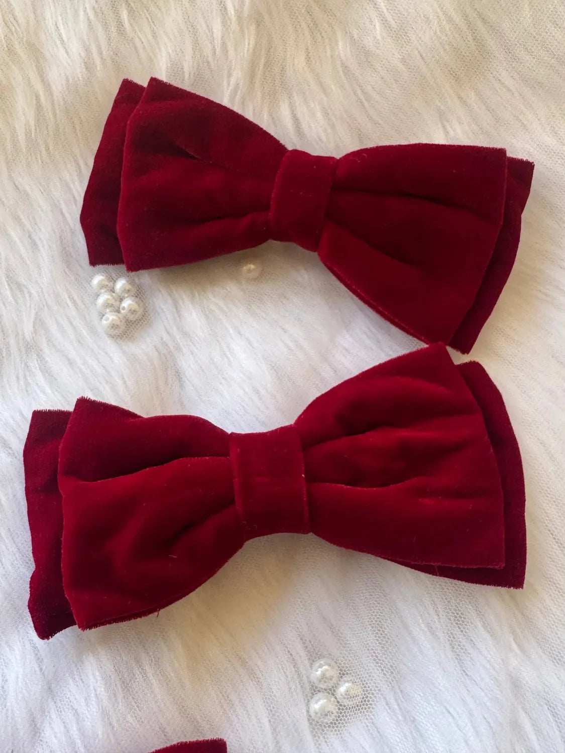 Bows and Bags India | Cosmos Queen - Velvet Hair Bow | front view | handmade hair accessories India
