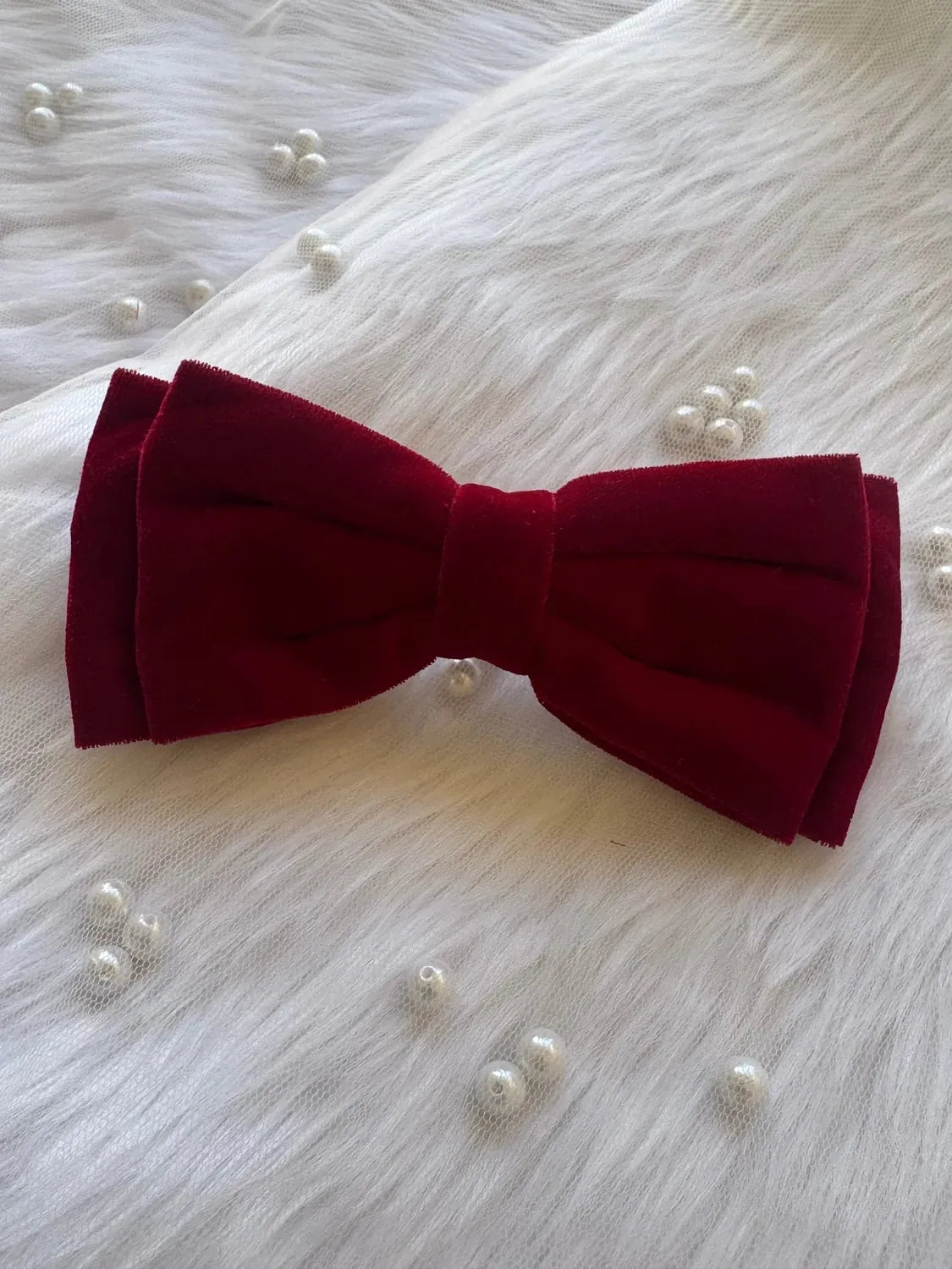 Bows and Bags India | Cosmos Queen - Velvet Hair Bow | lifestyle shot | handmade hair accessories India