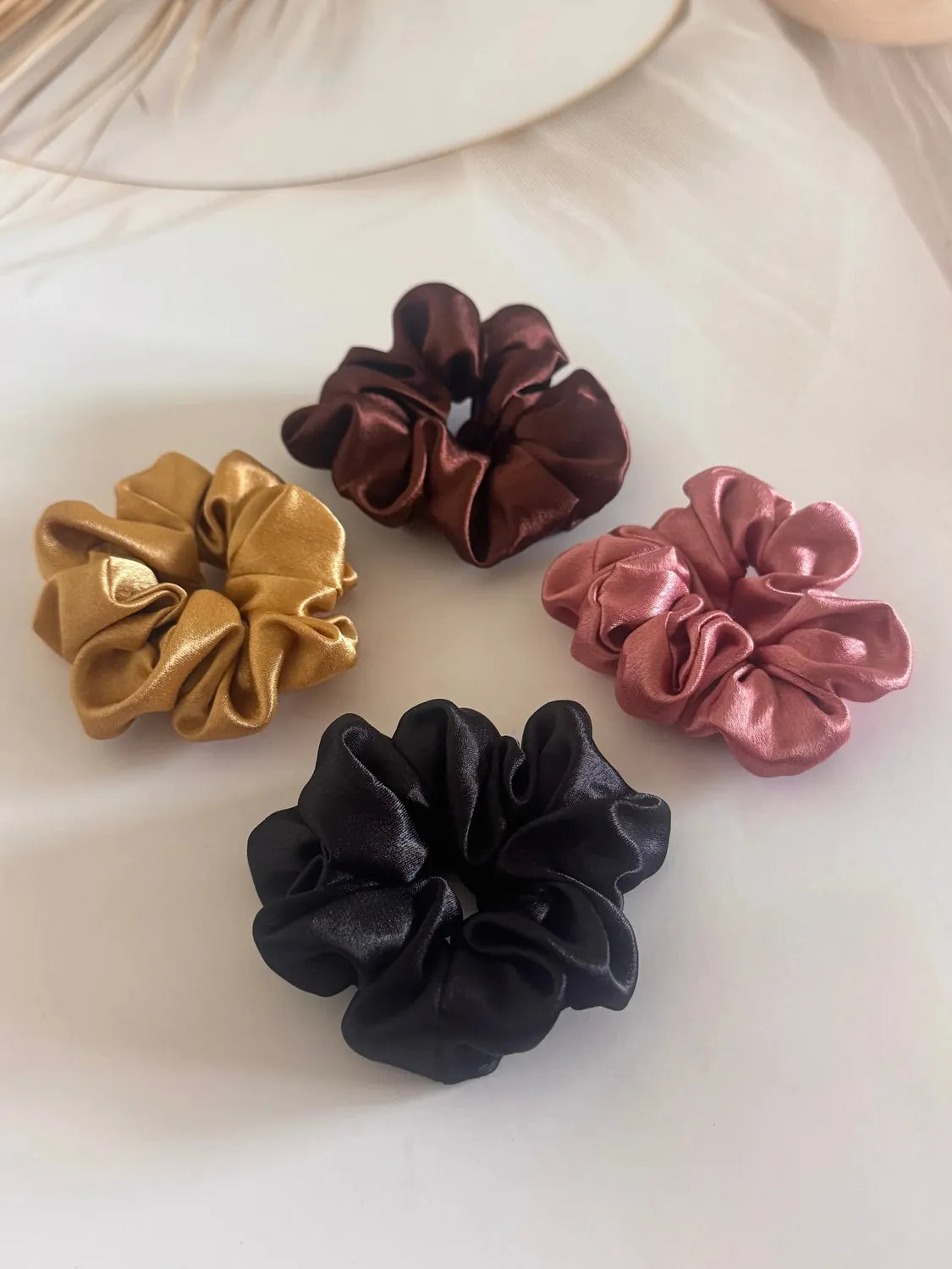 Bows and Bags India | Daily care dose - Pack of 4 Satin Scrunchies | packaging | handmade hair accessories India