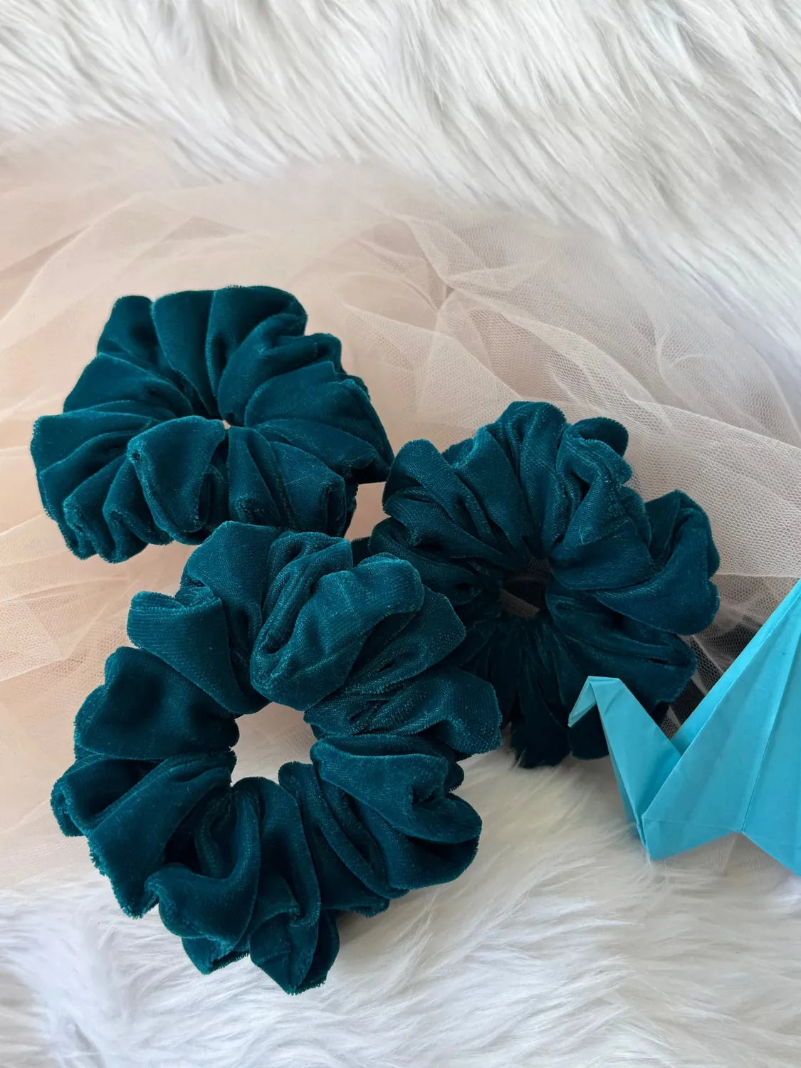 Bows and Bags India | Diva's Night- Luxe Velvet Scrunchie for Elegant Chic Hairstyles | lifestyle shot | handmade hair access