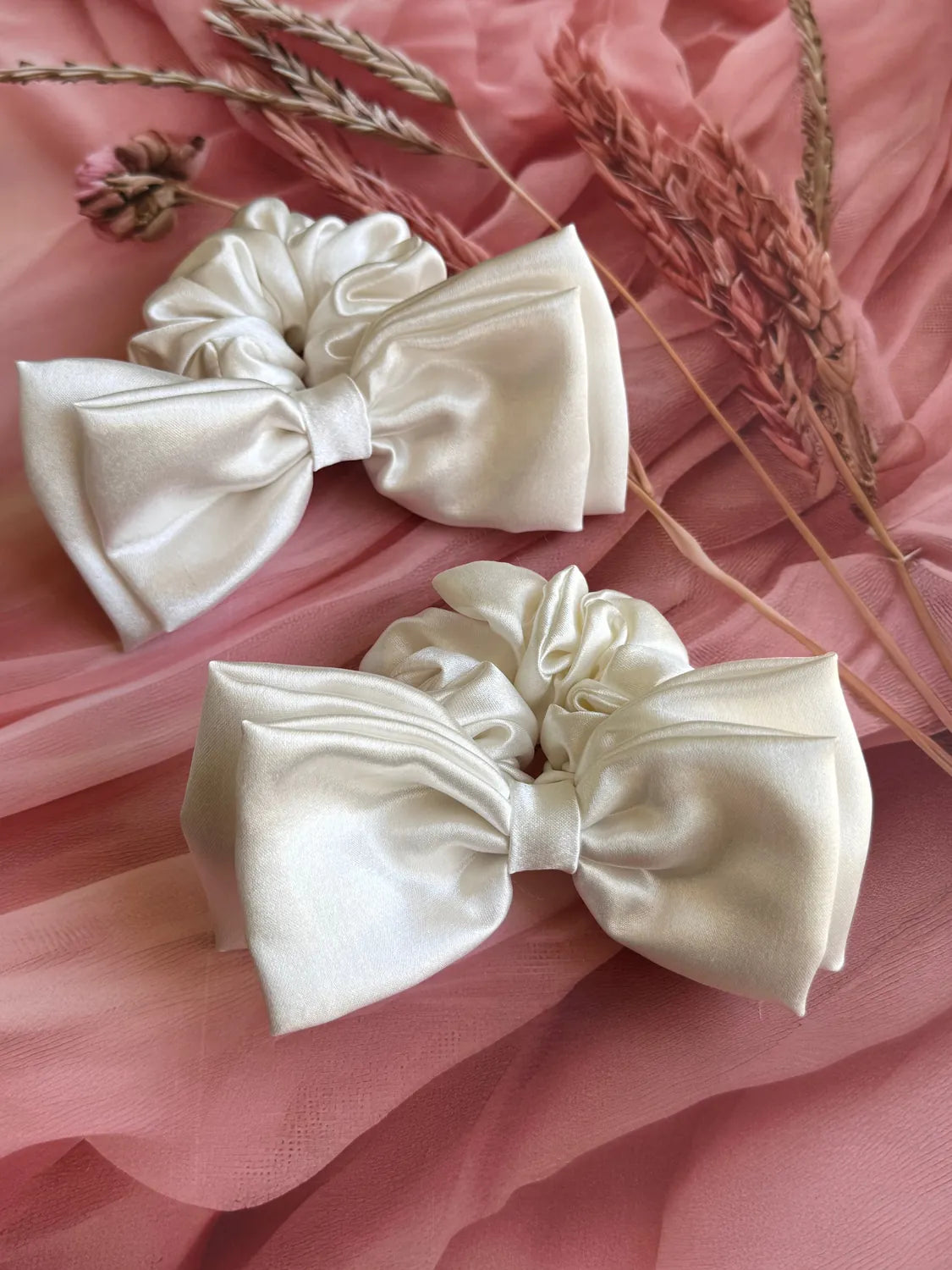 Bows and Bags India | Ivory Luxe Satin Bow Scrunchie | packaging | handmade hair accessories India