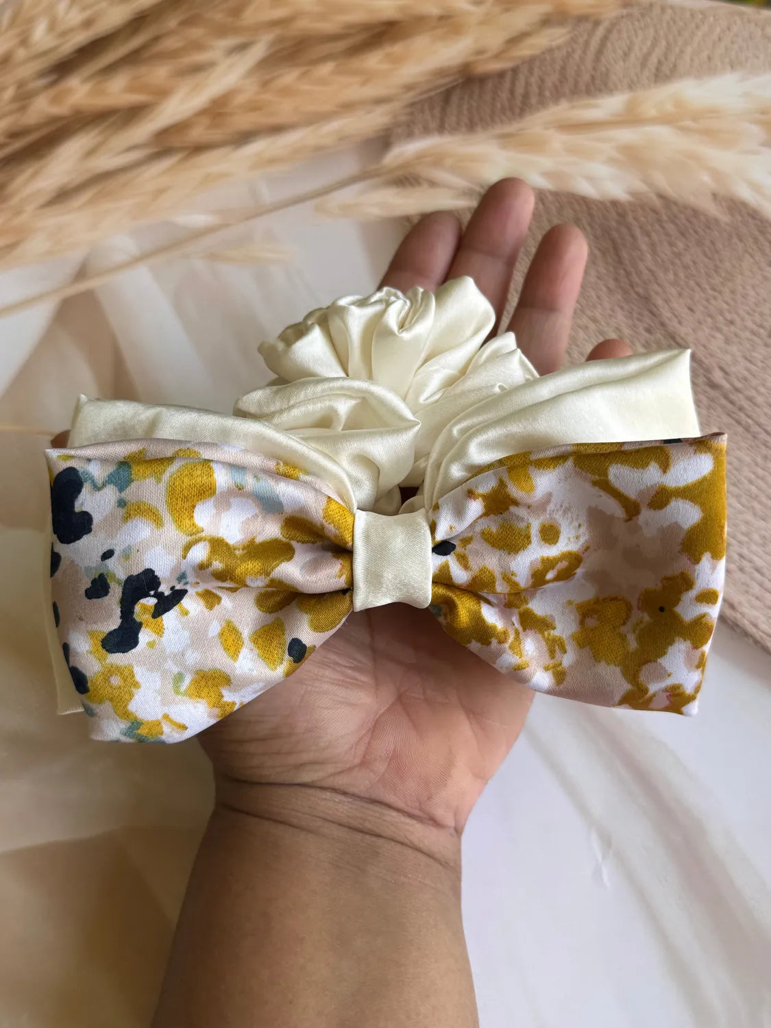 Bows and Bags India | Monet Satin Bow Scrunchie | packaging | handmade hair accessories India