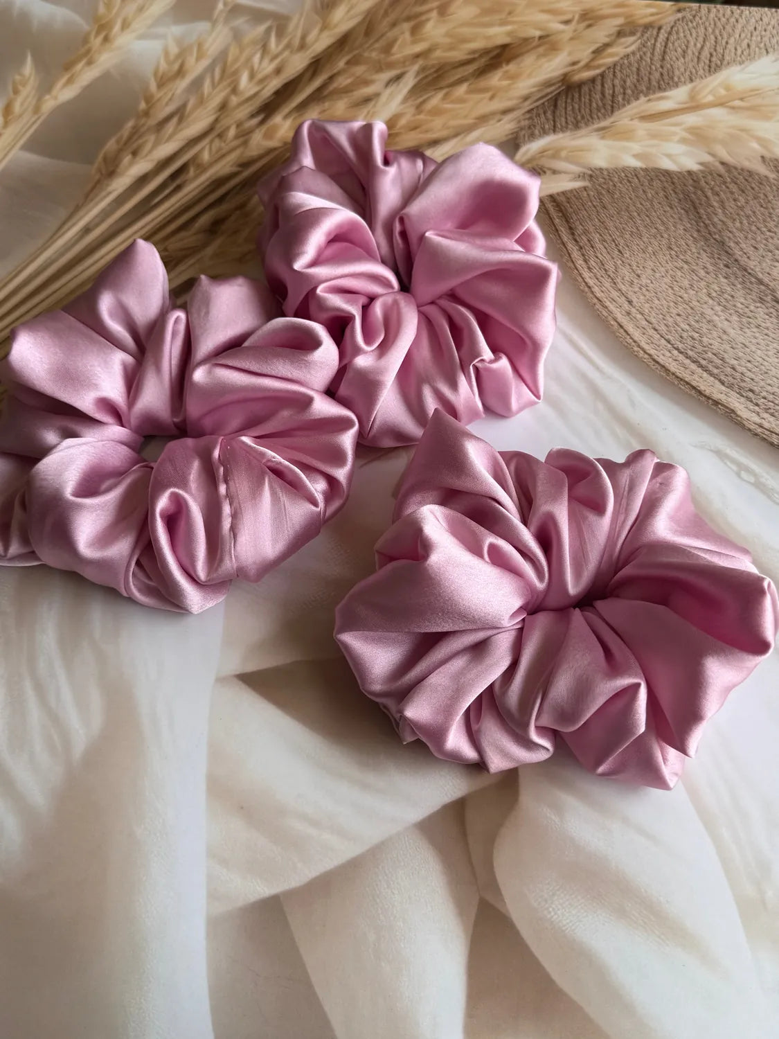 Bows and Bags India | Petal Rush – Silky Smooth XL Oversized Satin Scrunchie | packaging | handmade hair accessories India