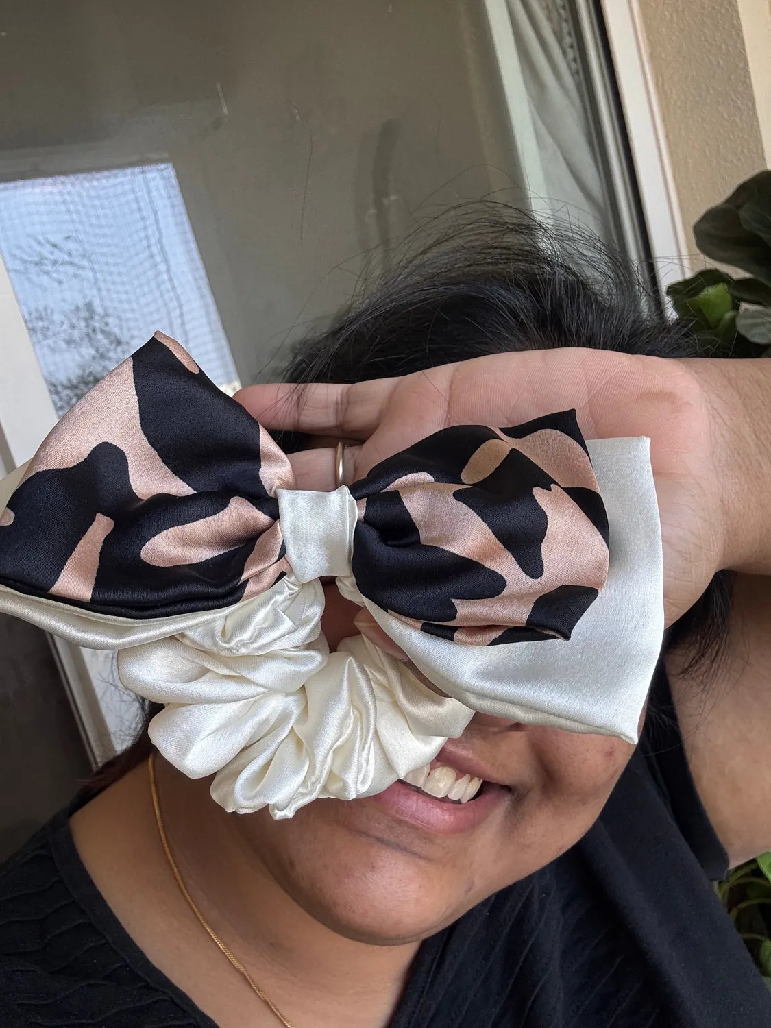 Bows and Bags India | Untamed Satin Bow Scrunchie | packaging | handmade hair accessories India
